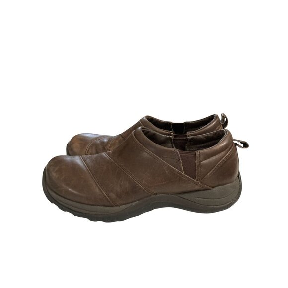 LL Bean Women's Size 8 Brown Leather Slip-On clogs mules Shoes - Picture 3 of 8